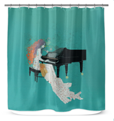 Sunflower Sunrise Shower Curtain showcasing vibrant sunflowers against a warm background
